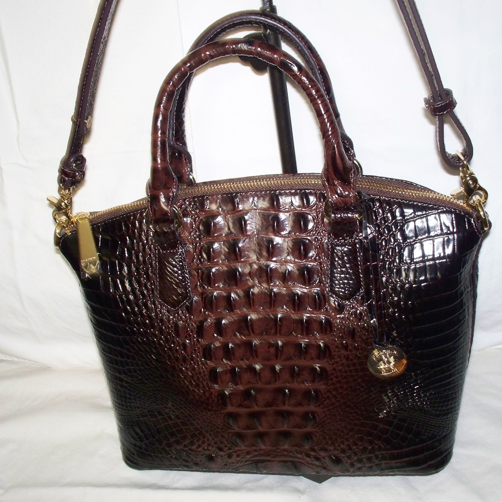 Brahmin Duxbury Cocoa Melbourne Satchel/Crossbody
